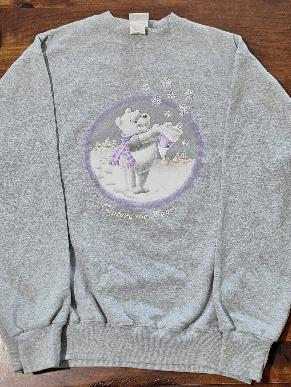 Disney Store Capture the Magic Grey Crewneck Sweater Size M